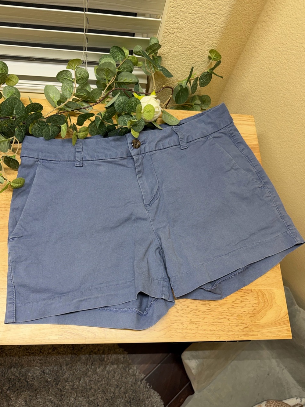 GAP Women's Slate Blue Casual Bermuda Shorts